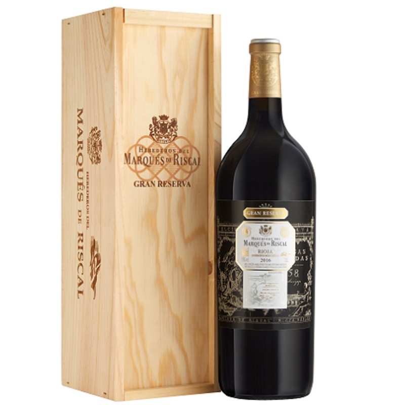 Rioja Gran Reserva 2016 Marqus de Riscal Magnum - Wooden Case